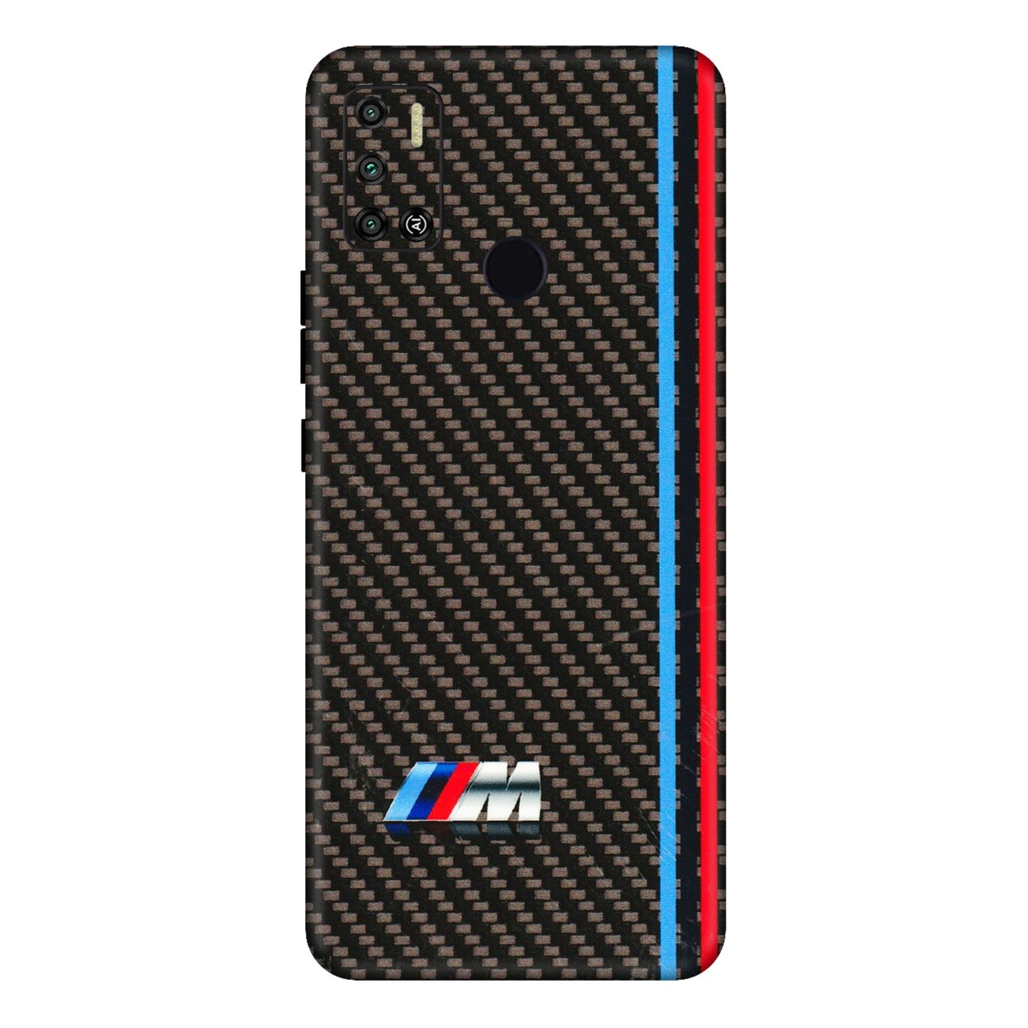 Tecno Phone Skins (All Models) - BM Carbon Fiber Feels - 3D Embossed Finish (L-38) Tecno Spark 6 AIR