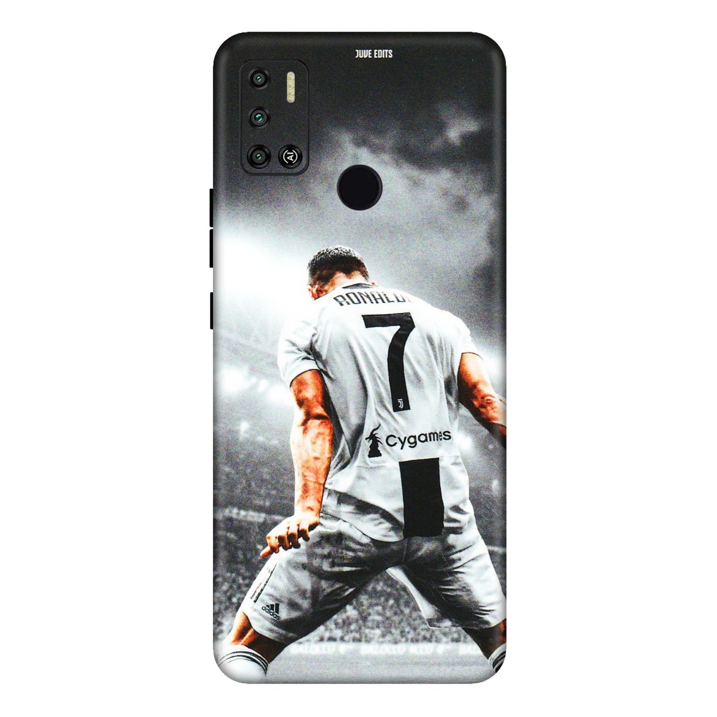 Tecno Phone Skins (All Models) - Ronaldo CR7 Crazy - 3D Embossed Finish (L-44) Tecno Spark 6 AIR
