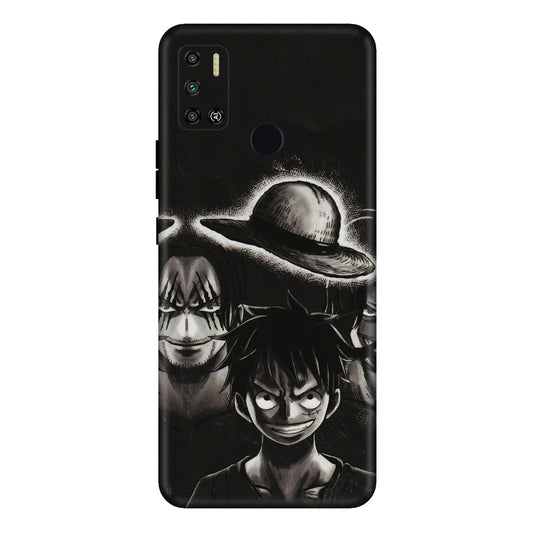 Tecno Phone Skins (All Models) - Black Luffy Hat - 3D Embossed Finish (L-57) Tecno Spark 6 AIR