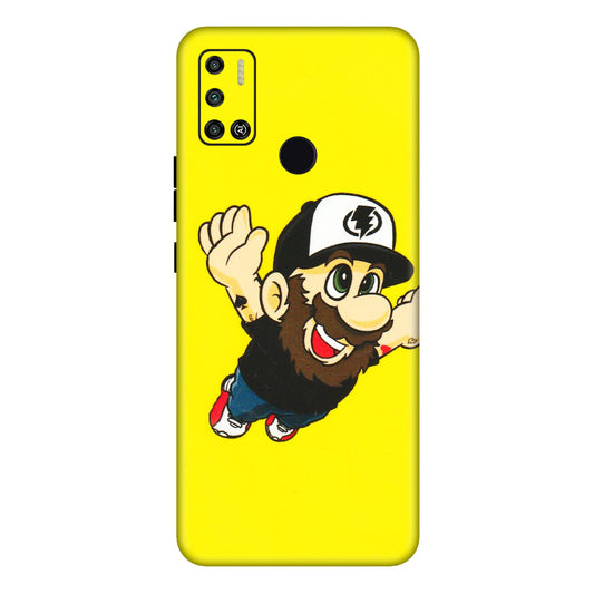 Tecno Phone Skins (All Models) - Flying Beardo - 3D Embossed Finish (L-60) Tecno Spark 6 AIR
