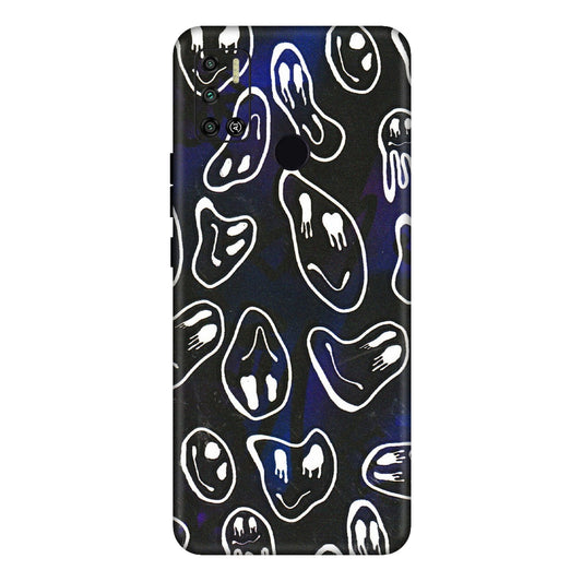 Tecno Phone Skins (All Models) - Distorted Smileys - 3D Embossed Finish (L-92) Tecno Spark 6 AIR