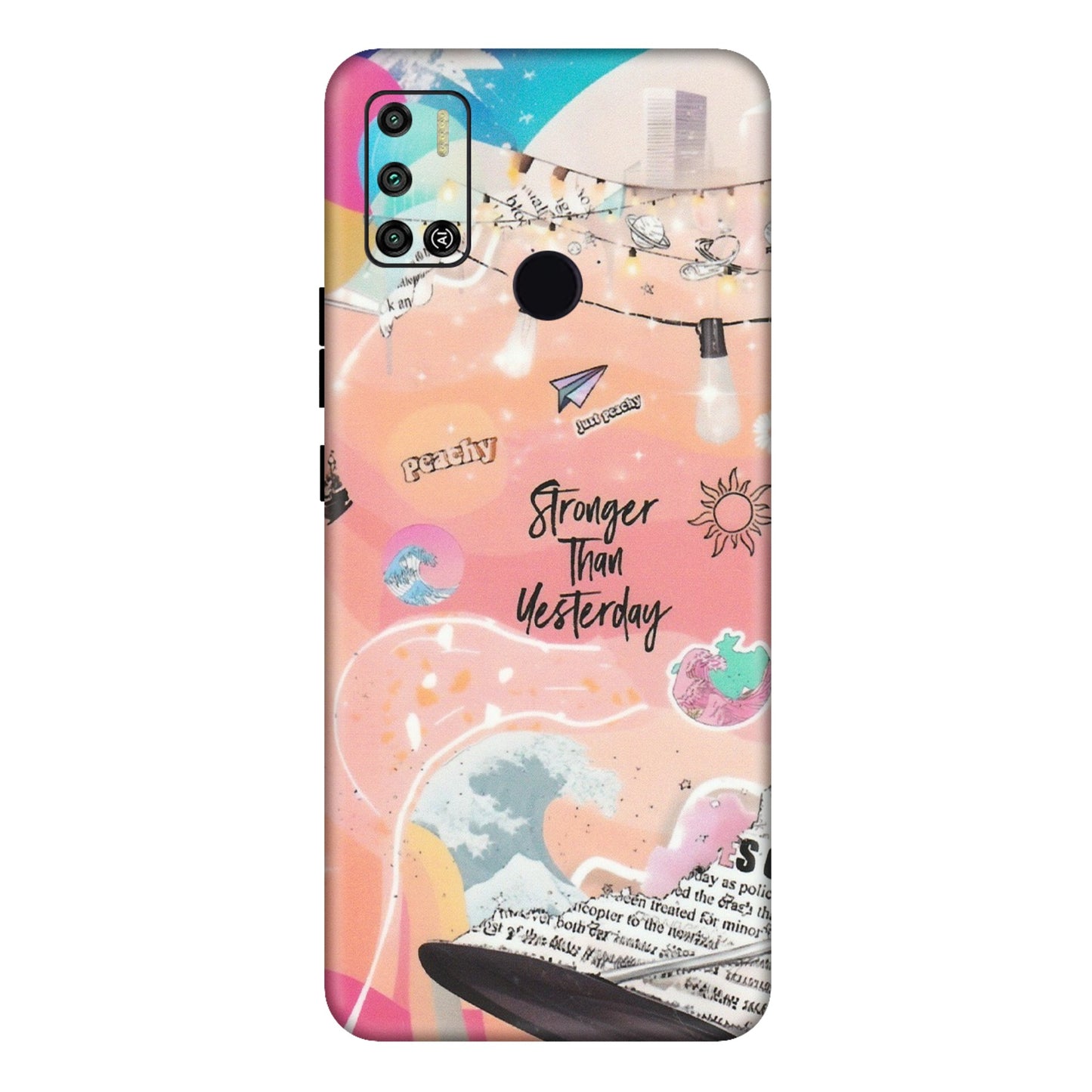 Tecno Phone Skins (All Models) - Stronger Then Yesterday - Matte Finish (M-128) Tecno Spark 6 AIR