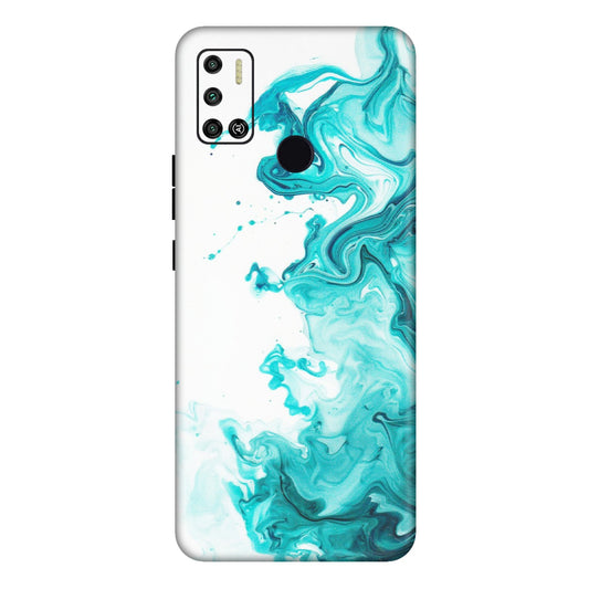 Tecno Phone Skins (All Models) - Sky Blue Abstract Colour - Matte Finish (M-146) Tecno Spark 6 AIR