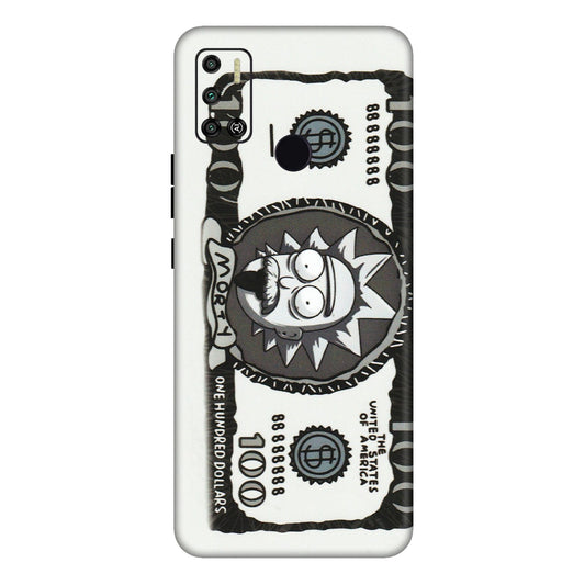 Tecno Phone Skins (All Models) - Rick And Morty Hundred Dollar Anime - Matte Finish (M-161) Tecno Spark 6 AIR