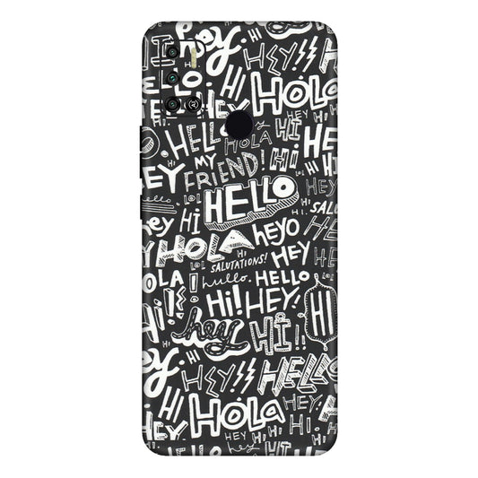 Tecno Phone Skins (All Models) - Hi Hello Doodles - Matte Finish (M-25) Tecno Spark 6 AIR