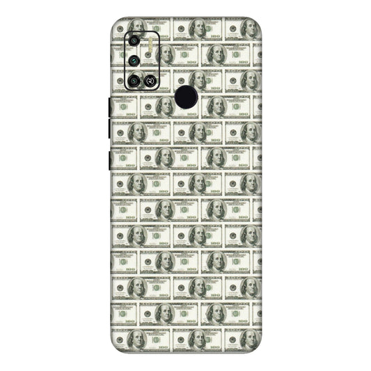 Tecno Phone Skins (All Models) - I Love Dollars - Matte Finish (M-40) Tecno Spark 6 AIR