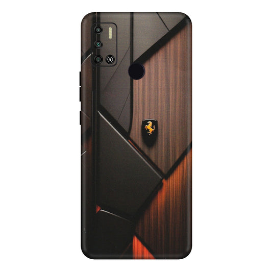 Tecno Phone Skins (All Models) - Lambo Beauty Wood Pattern Sober - Matte Finish (M-51) Tecno Spark 6 AIR