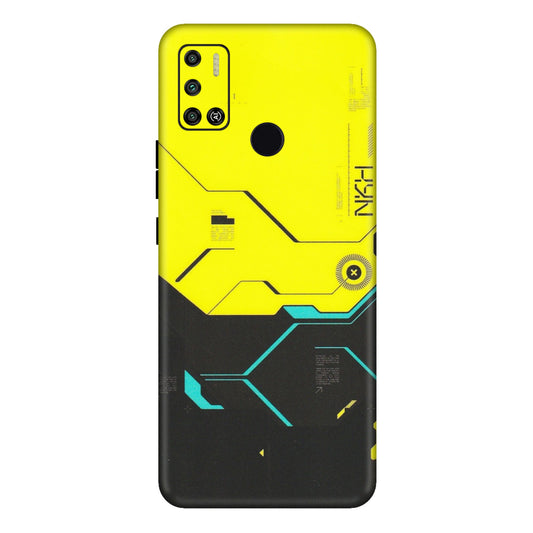 Tecno Phone Skins (All Models) - Black Yellow Technica - Matte Finish (M-53) Tecno Spark 6 AIR