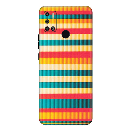 Tecno Phone Skins (All Models) - Colourful Stripes Soothing Effect - Matte Finish (M-86) Tecno Spark 6 AIR