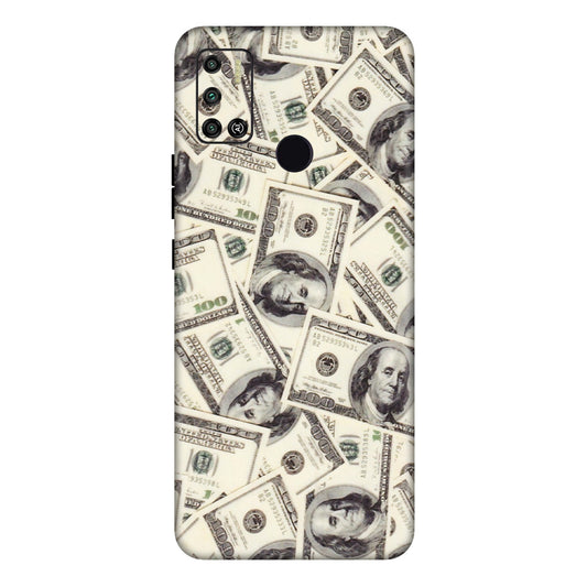 Tecno Phone Skins (All Models) - Dollar Lover - Transparent Finish (T-17) Tecno Spark 6 AIR