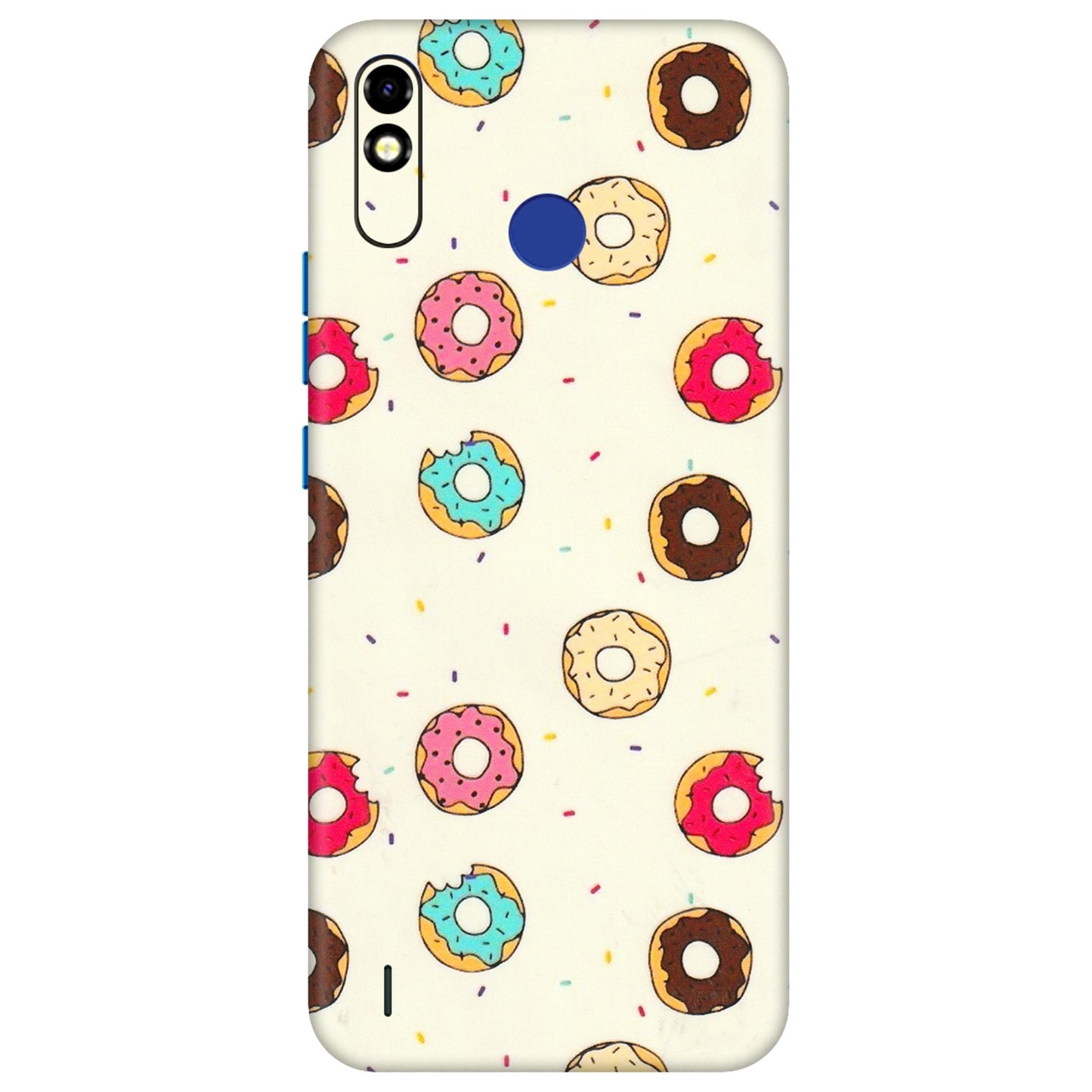 Tecno Phone Skins (All Models) - Mini Donuts Doodle Art - 3D Embossed Finish (L-122) Tecno Spark Go Plus