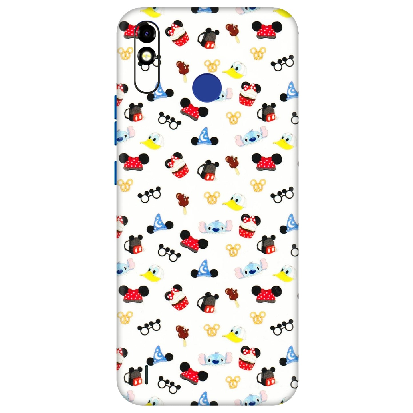 Tecno Phone Skins (All Models) - Minnie Mouse & Donald Doodles s - 3D Embossed Finish (L-194) Tecno Spark Go Plus