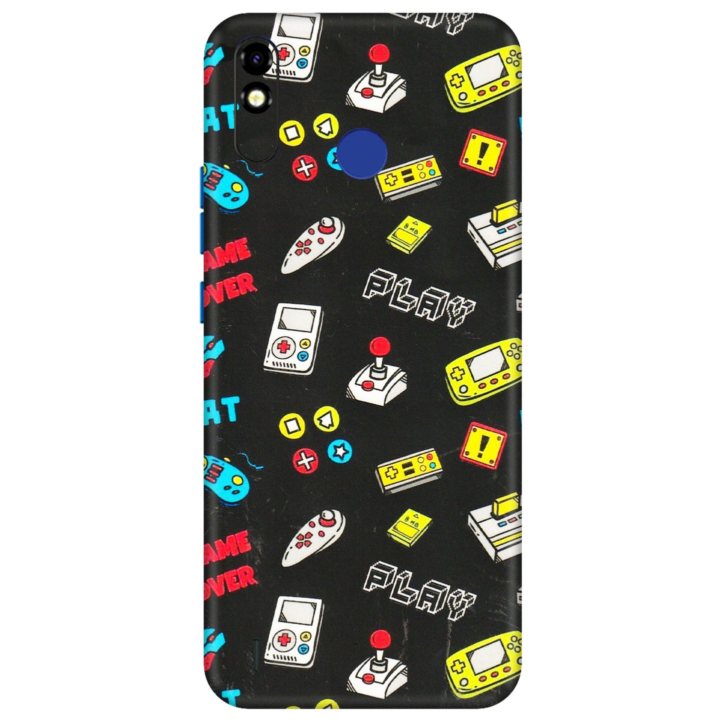 Tecno Phone Skins (All Models) - Gaming Doodles - 3D Embossed Finish (L-224) Tecno Spark Go Plus