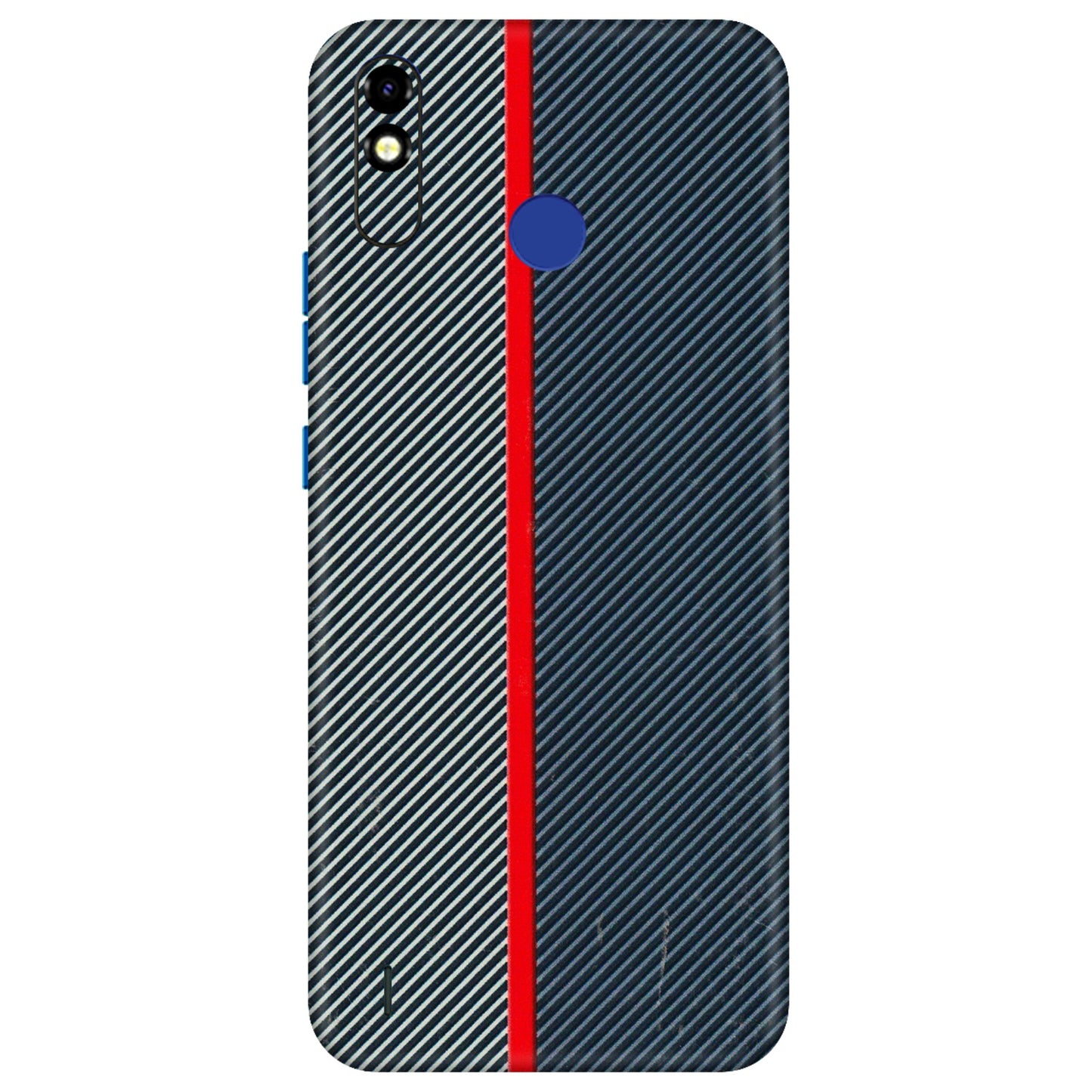 Tecno Phone Skins (All Models) - Blue Sober Lines - 3D Embossed Finish (L-305) Tecno Spark Go Plus