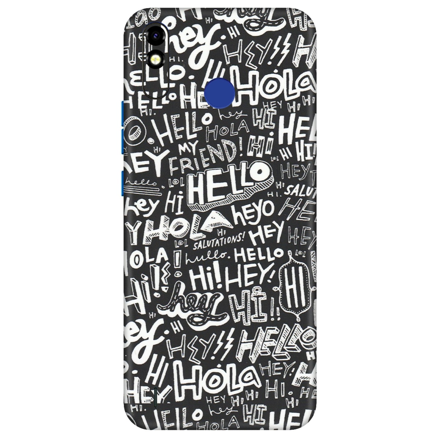 Tecno Phone Skins (All Models) - Hi Hello Doodles - Matte Finish (M-25) Tecno Spark Go Plus