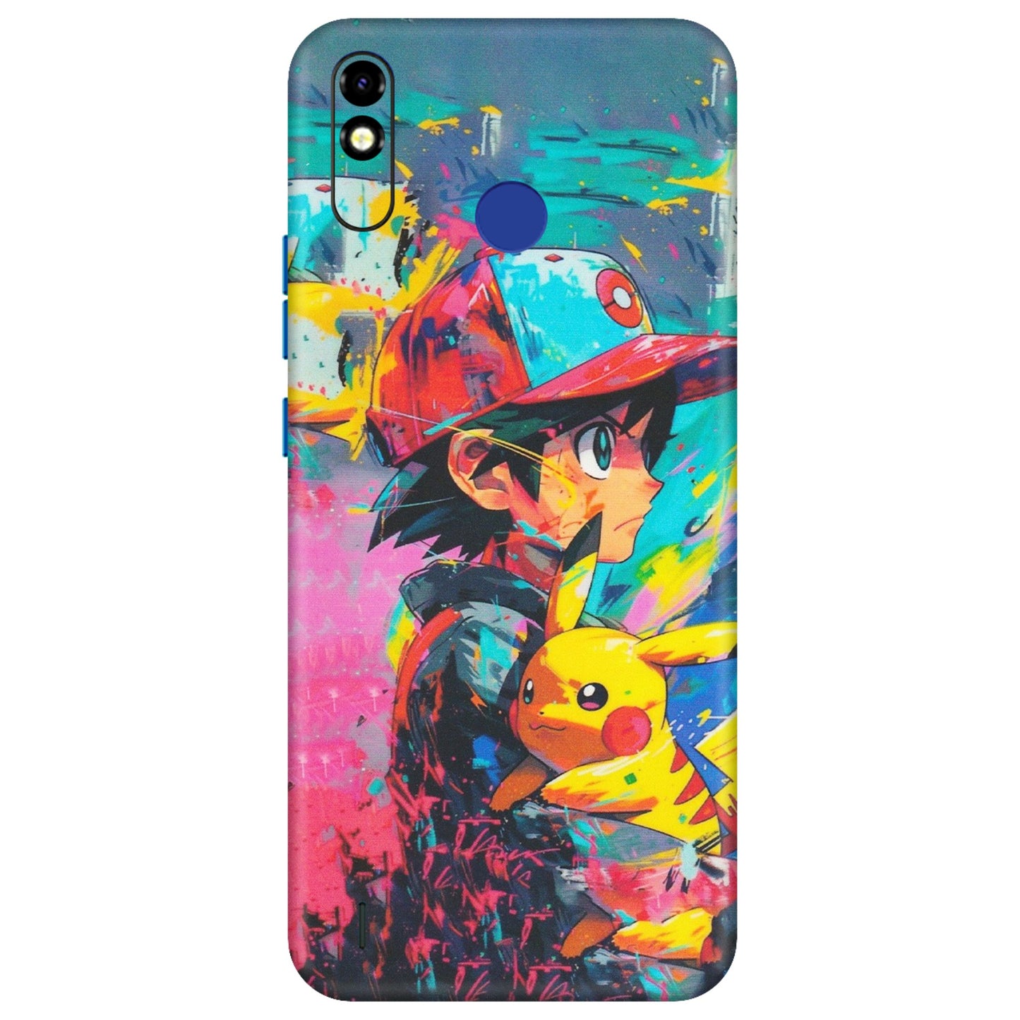 Tecno Phone Skins (All Models) - Ash & Pikachu - Matte Finish (M-26) Tecno Spark Go Plus