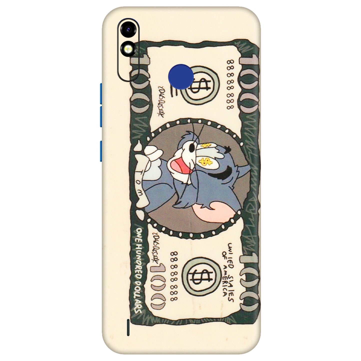 Tecno Phone Skins (All Models) - One Hundred Dollar Tom - Transparent Finish (T-16) Tecno Spark Go Plus