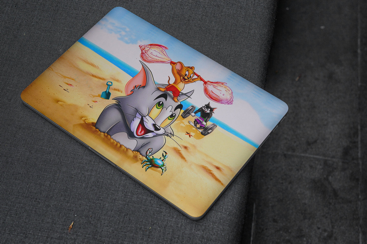 Tom N Jerry Fun 3D Textured Laptop Skin - Skinly