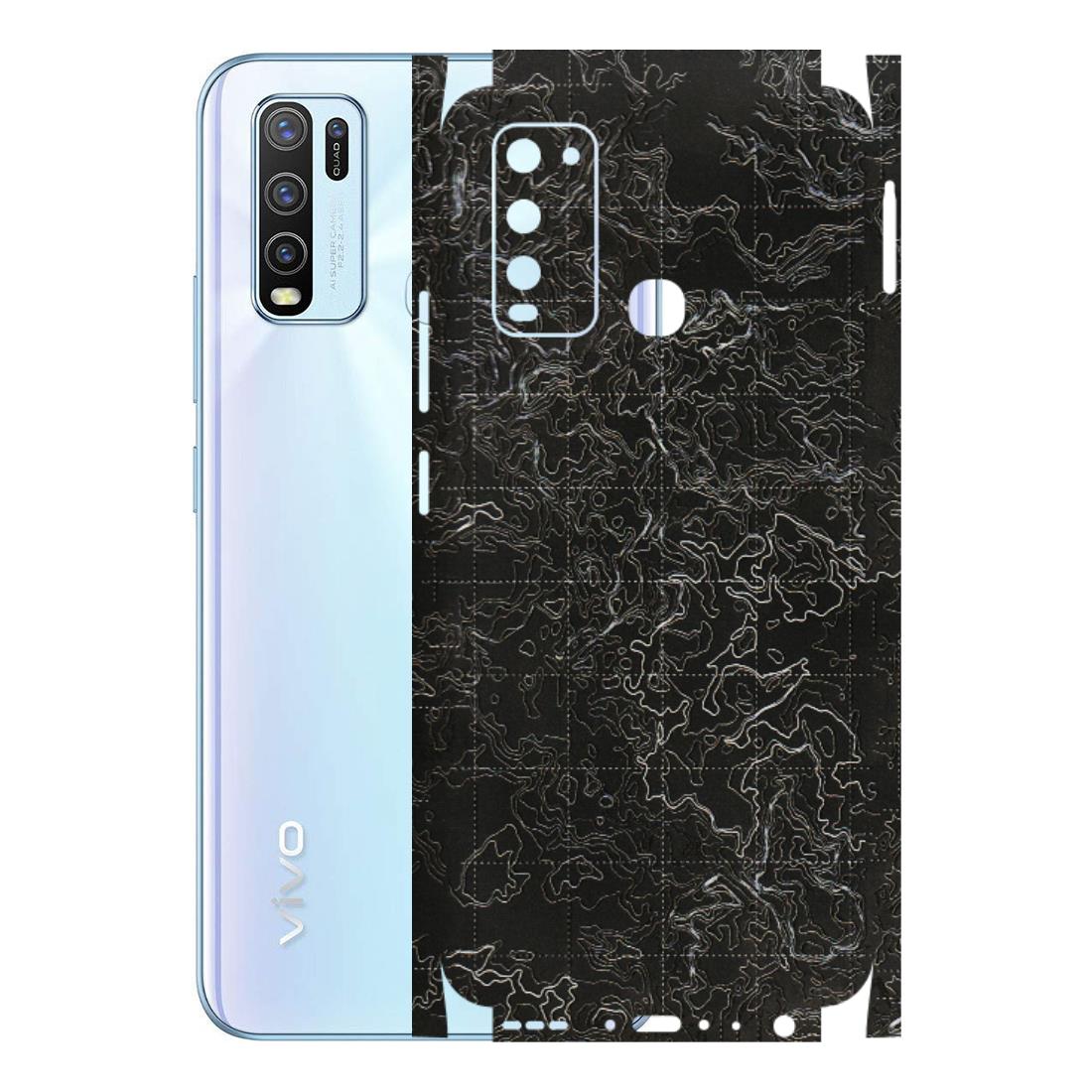 VIVO Y Series Phone Skins (All Models) - Black map Texture - 3D Embossed Finish (L-201) Vivo 50