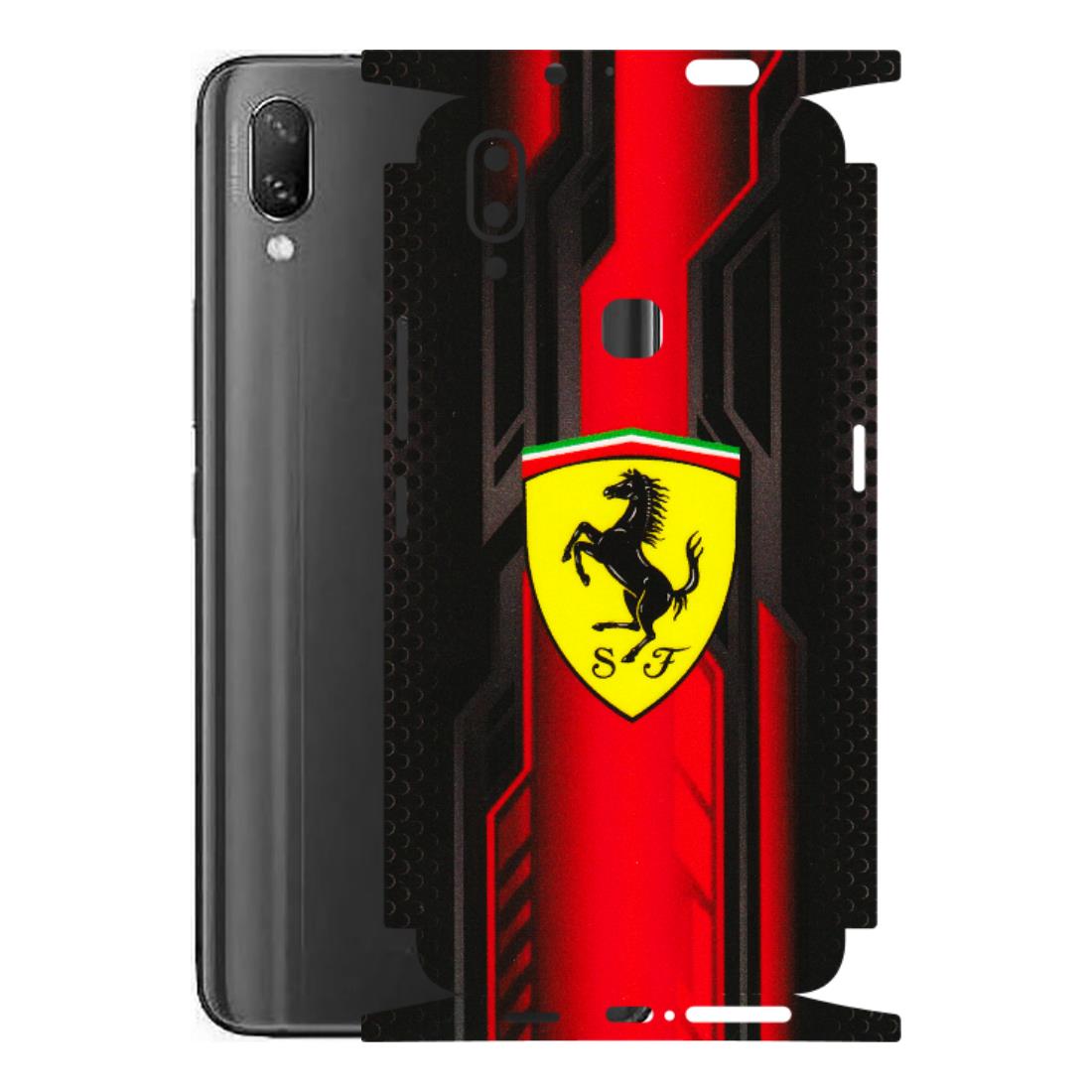 VIVO Z/V/X/T/U/S Series Phone Skins (All Models) - Black Ferrari Logo - 3D Embossed Finish (L-253) Vivo Nex A