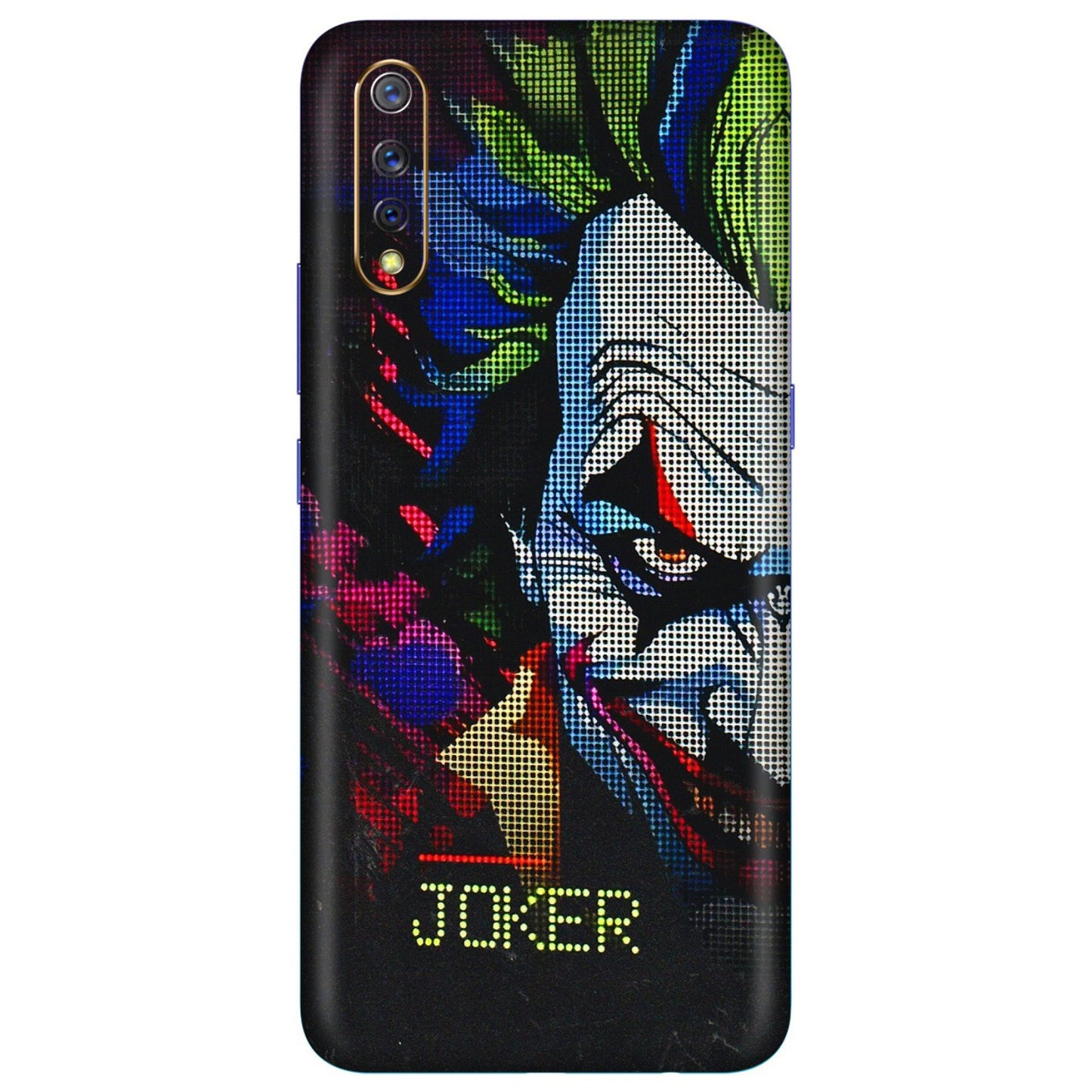 VIVO Z/V/X/T/U/S Series Phone Skins (All Models) - Joker Dot Matrix - 3D Embossed Finish (L-08) Vivo S1
