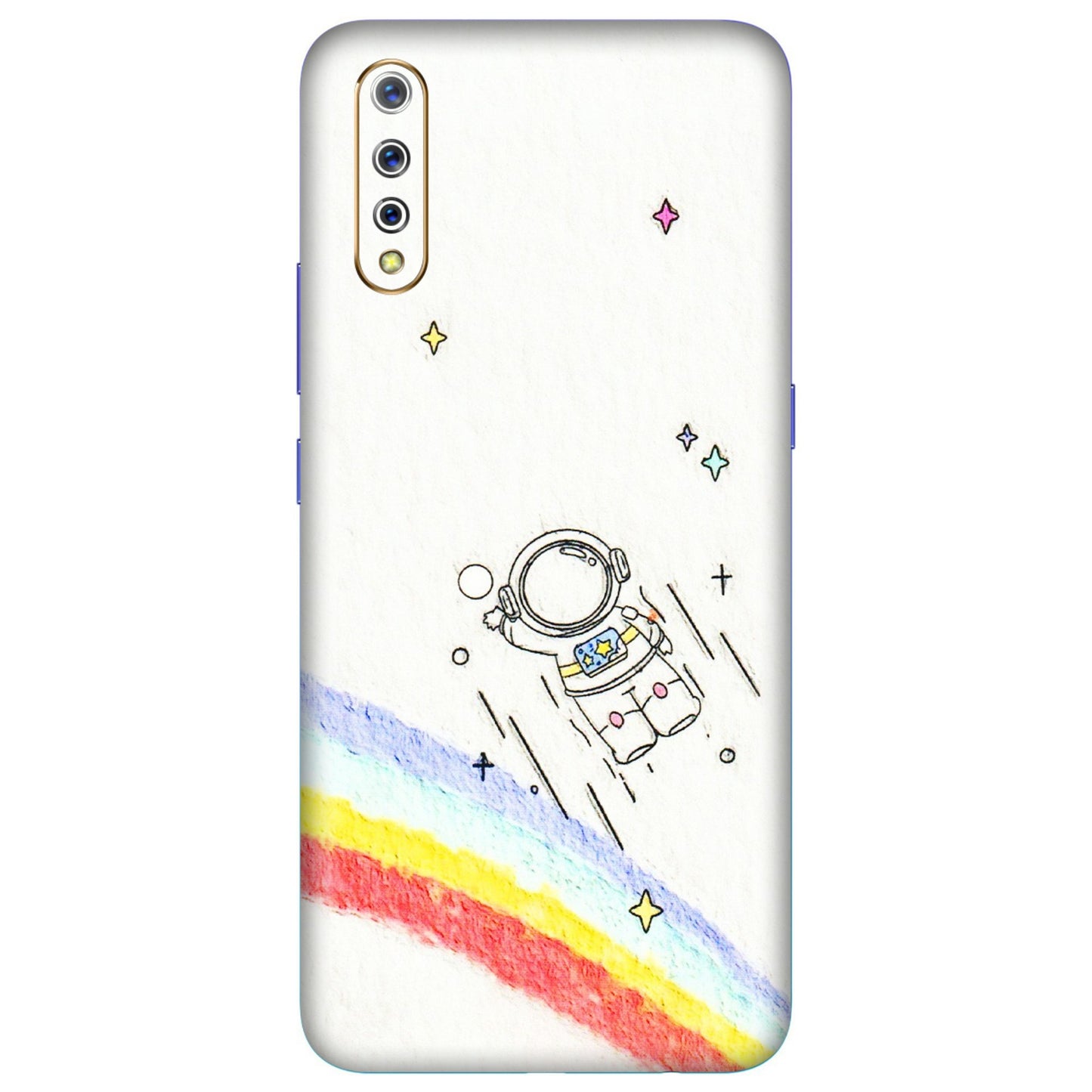 VIVO Z/V/X/T/U/S Series Phone Skins (All Models) - Milkyway Astronaut - 3D Embossed Finish (L-110) Vivo S1