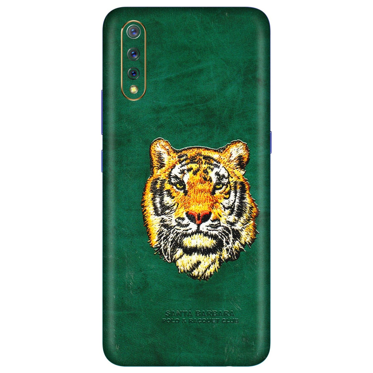 VIVO Z/V/X/T/U/S Series Phone Skins (All Models) - Leather Feel Tiger - 3D Embossed Finish (L-111) Vivo S1
