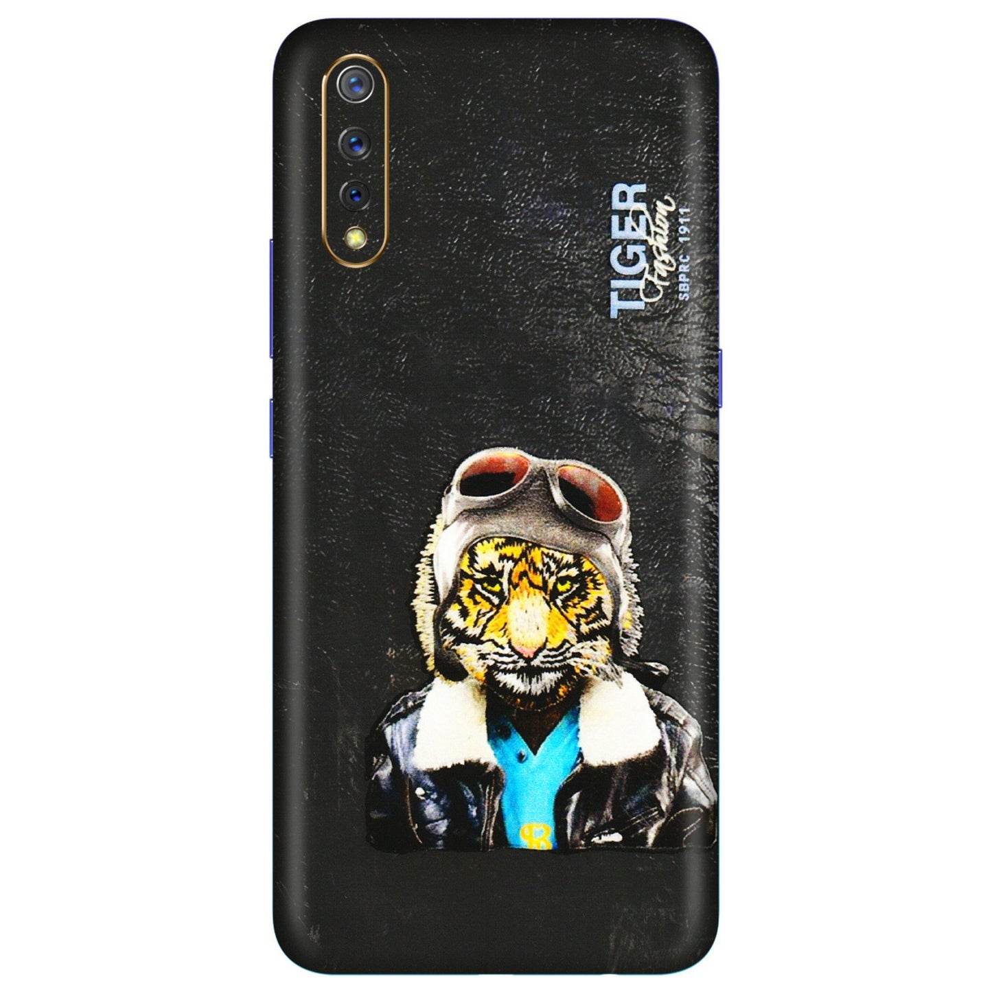 VIVO Z/V/X/T/U/S Series Phone Skins (All Models) - Rider Tiger - 3D Embossed Finish (L-113) Vivo S1