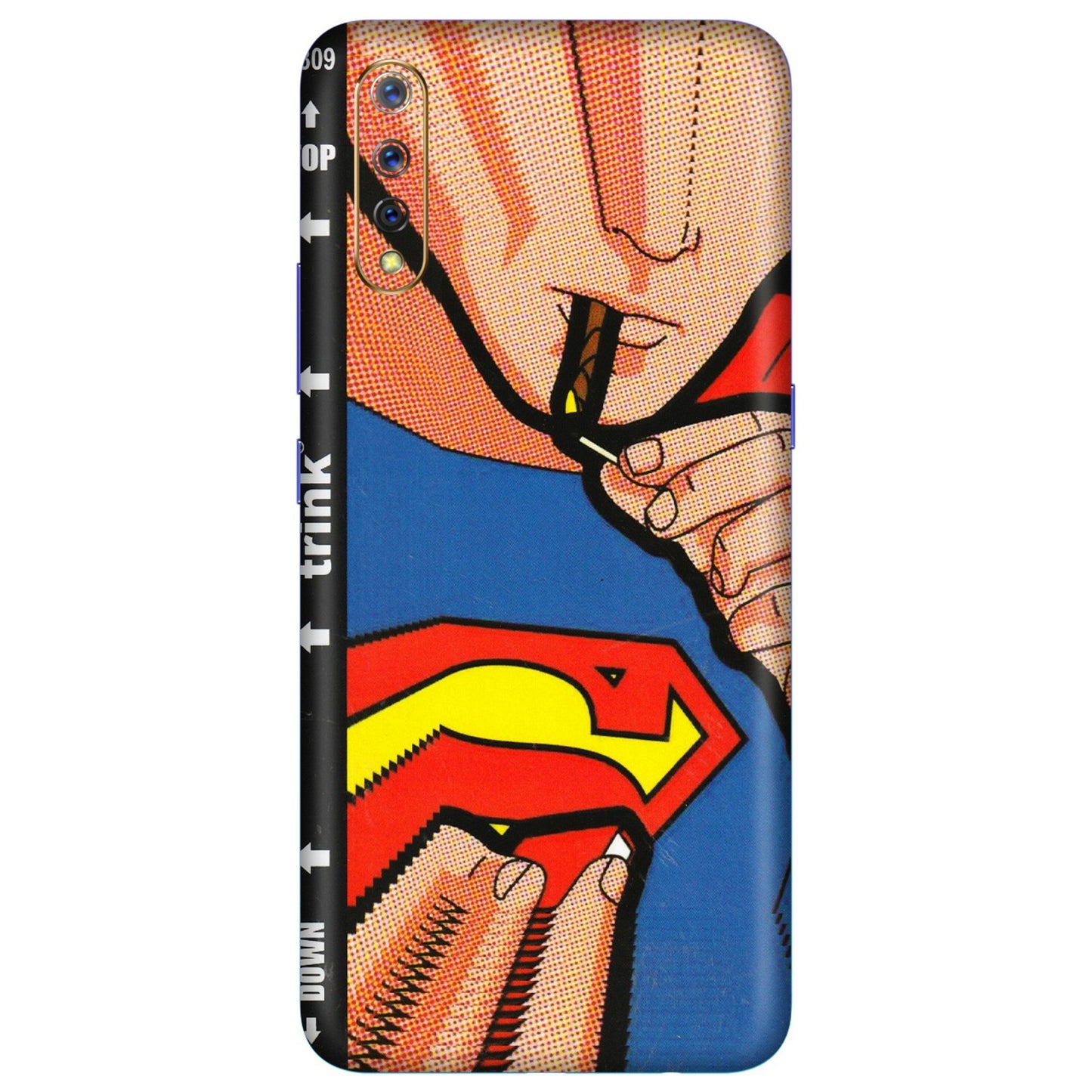 VIVO Z/V/X/T/U/S Series Phone Skins (All Models) - Superman Sutta - 3D Embossed Finish (L-130) Vivo S1