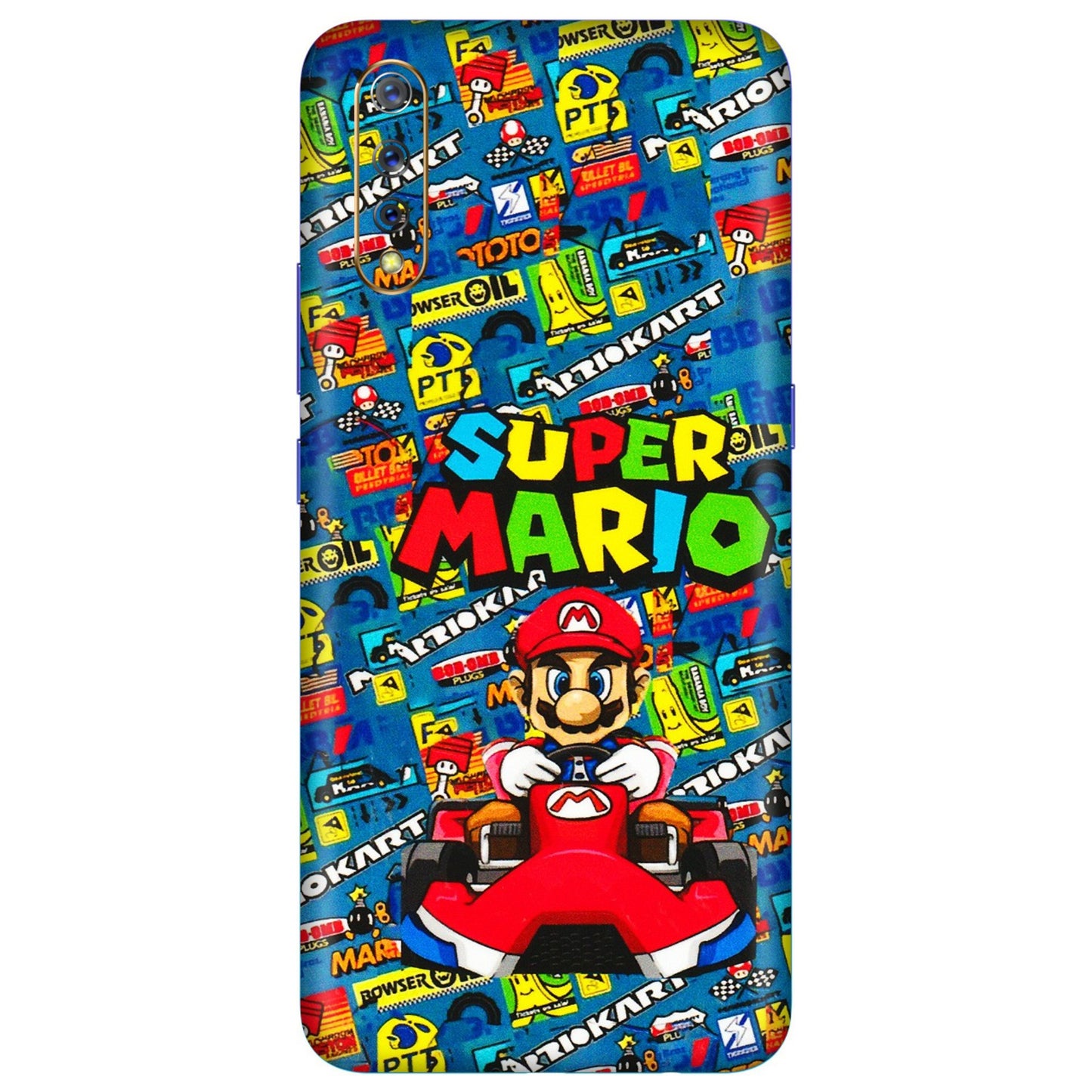 VIVO Z/V/X/T/U/S Series Phone Skins (All Models) - Super Mario Kart - 3D Embossed Finish (L-140) Vivo S1