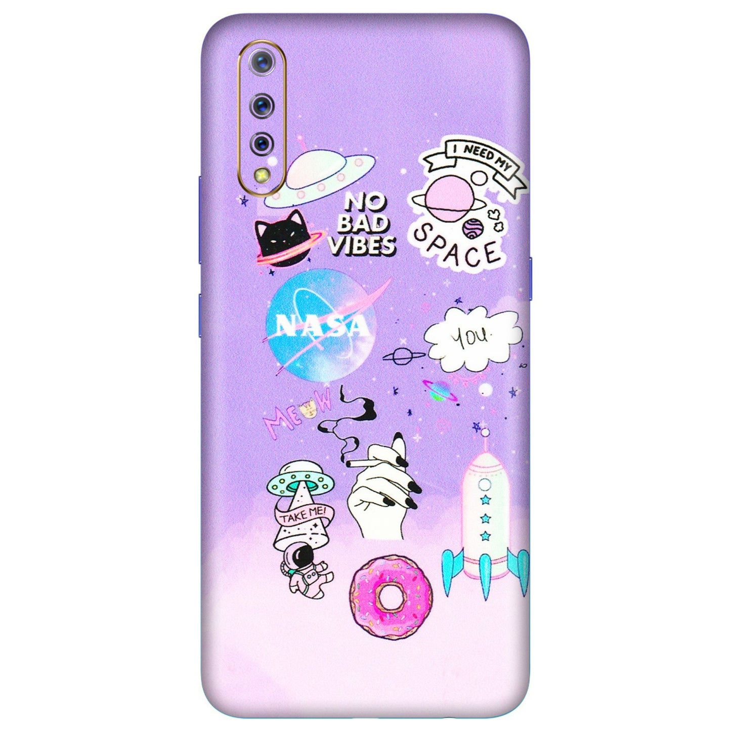 VIVO Z/V/X/T/U/S Series Phone Skins (All Models) - I Need My Nasa Skin - 3D Embossed Finish (L-149) Vivo S1