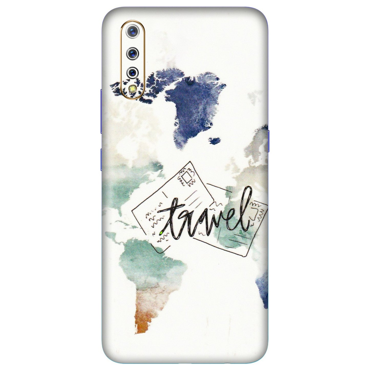 VIVO Z/V/X/T/U/S Series Phone Skins (All Models) - Travel The World - 3D Embossed Finish (L-232) Vivo S1