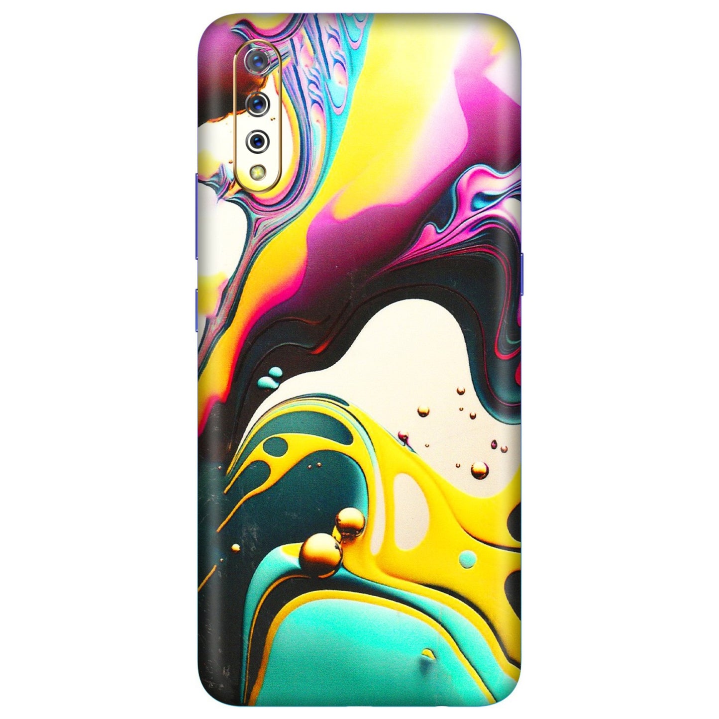 VIVO Z/V/X/T/U/S Series Phone Skins (All Models) - Multicolor Abstract pattern - 3D Embossed Finish (L-254) Vivo S1