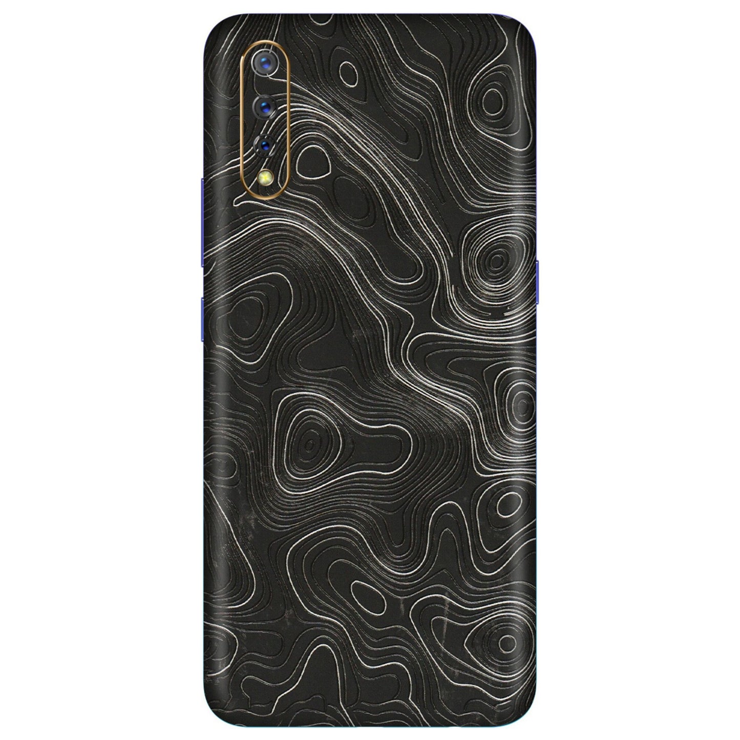 VIVO Z/V/X/T/U/S Series Phone Skins (All Models) - Abstract White Line Map - 3D Embossed Finish (L-269) Vivo S1