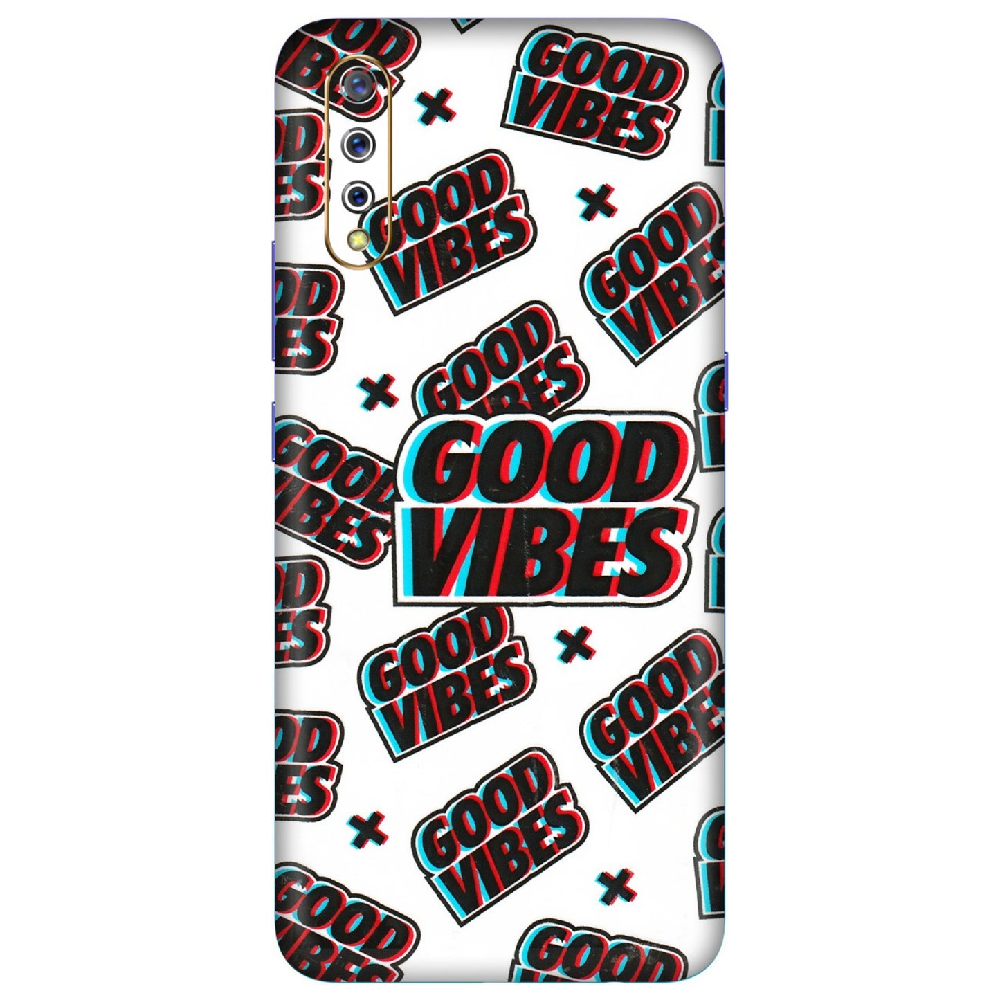 VIVO Z/V/X/T/U/S Series Phone Skins (All Models) - Good Vibes - 3D Embossed Finish (L-282) Vivo S1