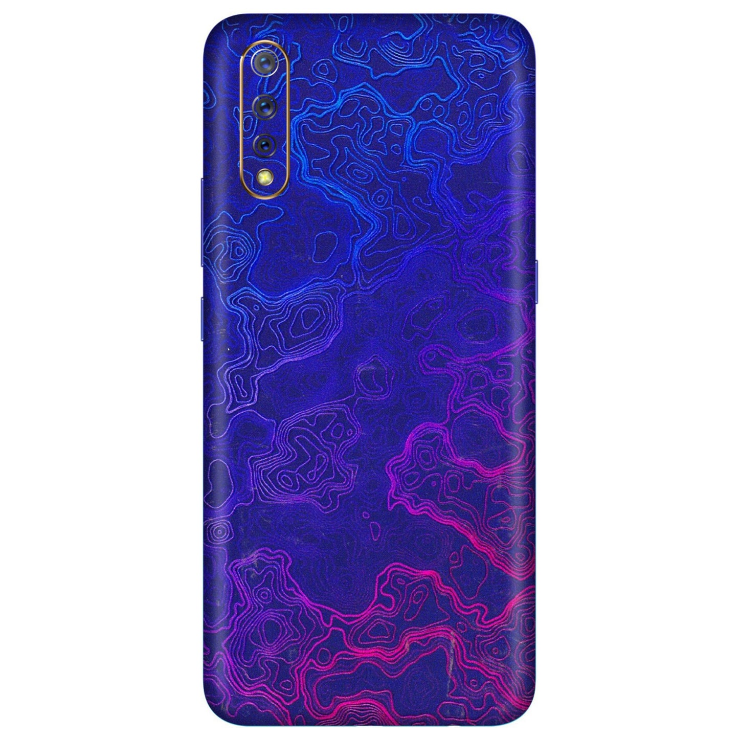 VIVO Z/V/X/T/U/S Series Phone Skins (All Models) - Purple Ripples Swirl - 3D Embossed Finish (L-314) Vivo S1