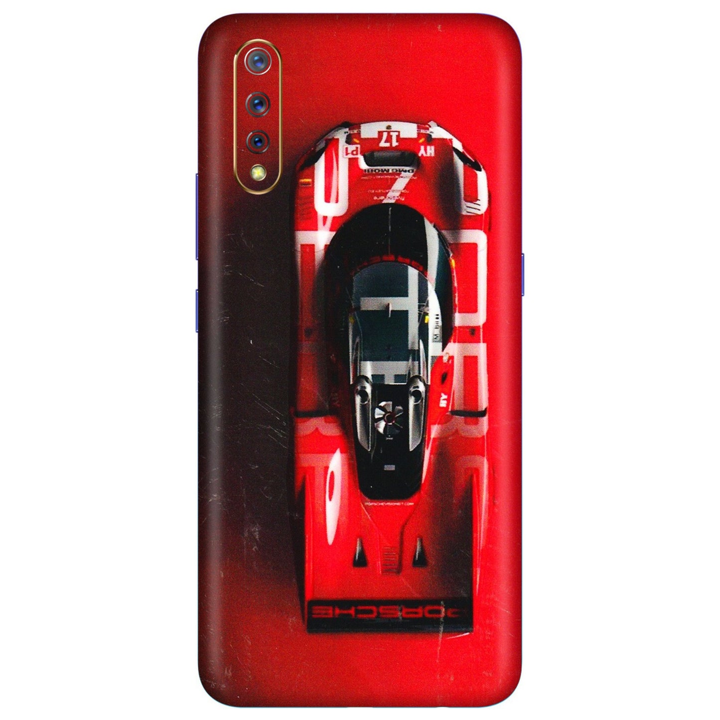 VIVO Z/V/X/T/U/S Series Phone Skins (All Models) - Red Porsche Car Logo - 3D Embossed Finish (L-315) Vivo S1