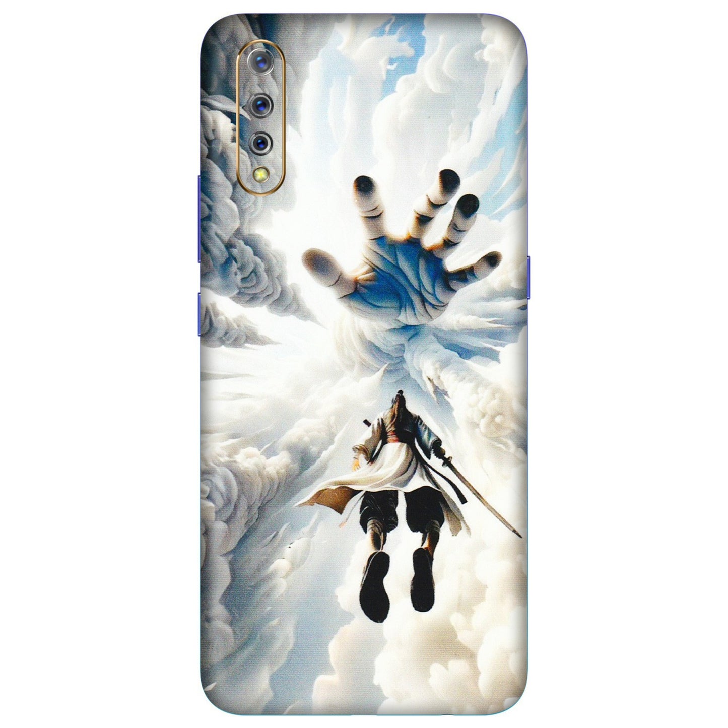 VIVO Z/V/X/T/U/S Series Phone Skins (All Models) - Big Hand With Monkey King - 3D Embossed Finish (L-323) Vivo S1