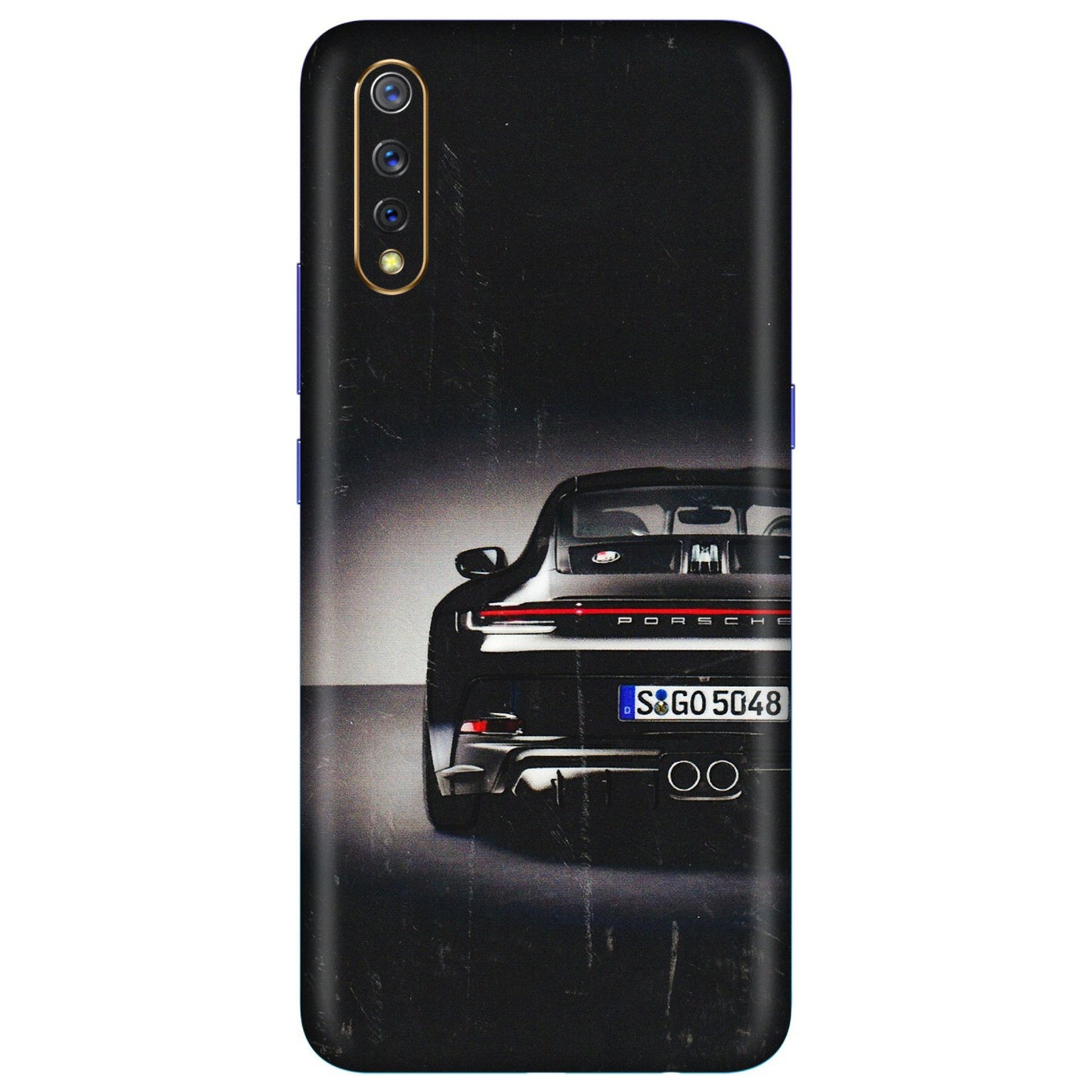 VIVO Z/V/X/T/U/S Series Phone Skins (All Models) - New Black Porsche GT3 - 3D Embossed Finish (L-327) Vivo S1