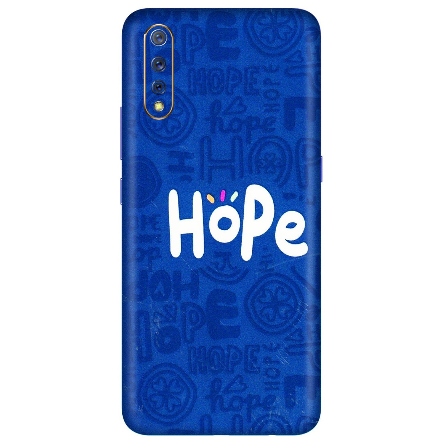VIVO Z/V/X/T/U/S Series Phone Skins (All Models) - Hope Doodles Blue - 3D Embossed Finish (L-43) Vivo S1