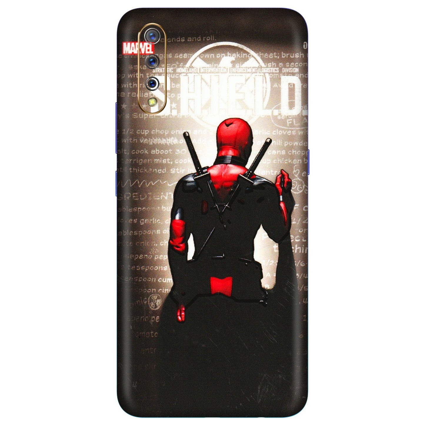 VIVO Z/V/X/T/U/S Series Phone Skins (All Models) - Deadpool - 3D Embossed Finish (L-56) Vivo S1
