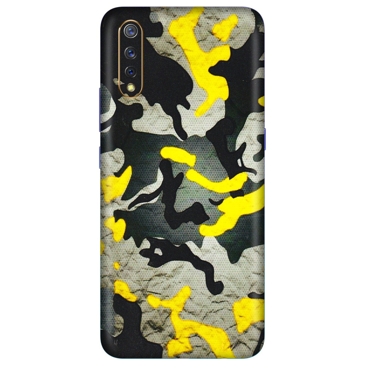 VIVO Z/V/X/T/U/S Series Phone Skins (All Models) - Yellow Camouflage - 3D Embossed Finish (L-61) Vivo S1