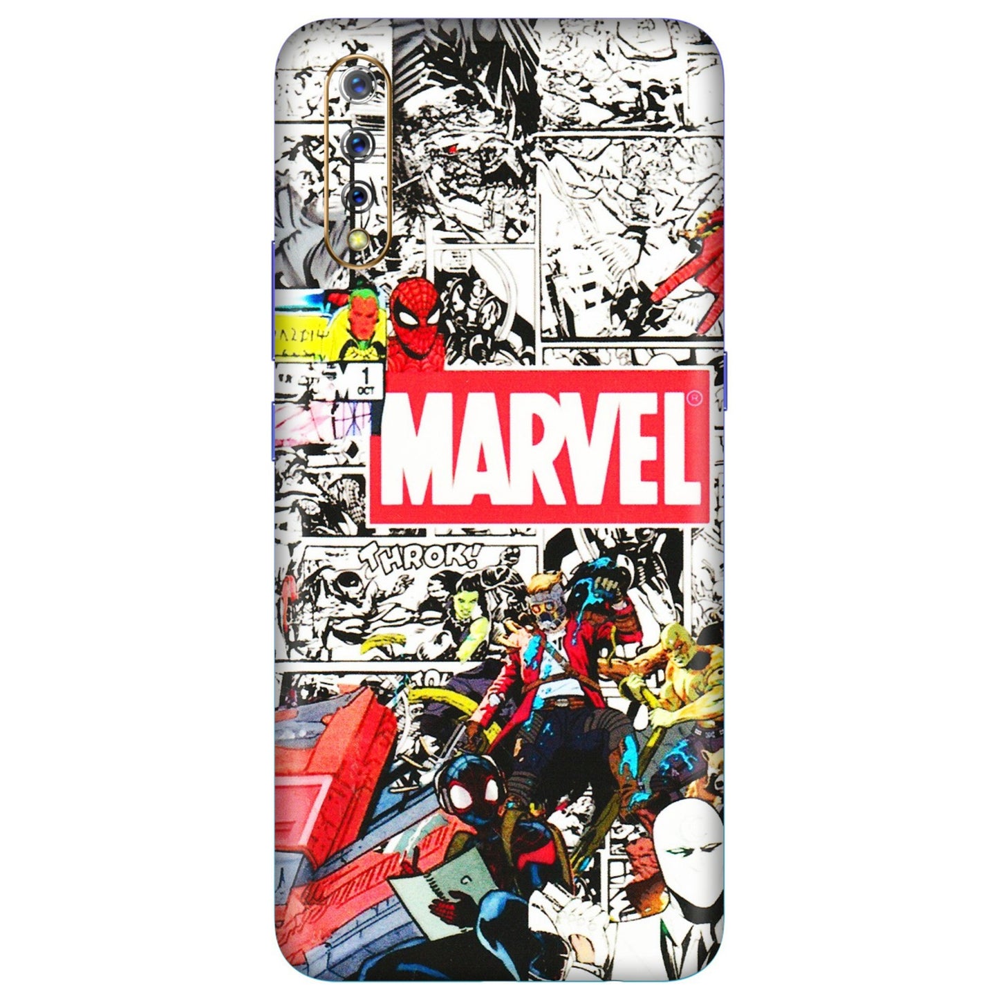 VIVO Z/V/X/T/U/S Series Phone Skins (All Models) - Marvel Colorful Comic - 3D Embossed Finish (L-64) Vivo S1