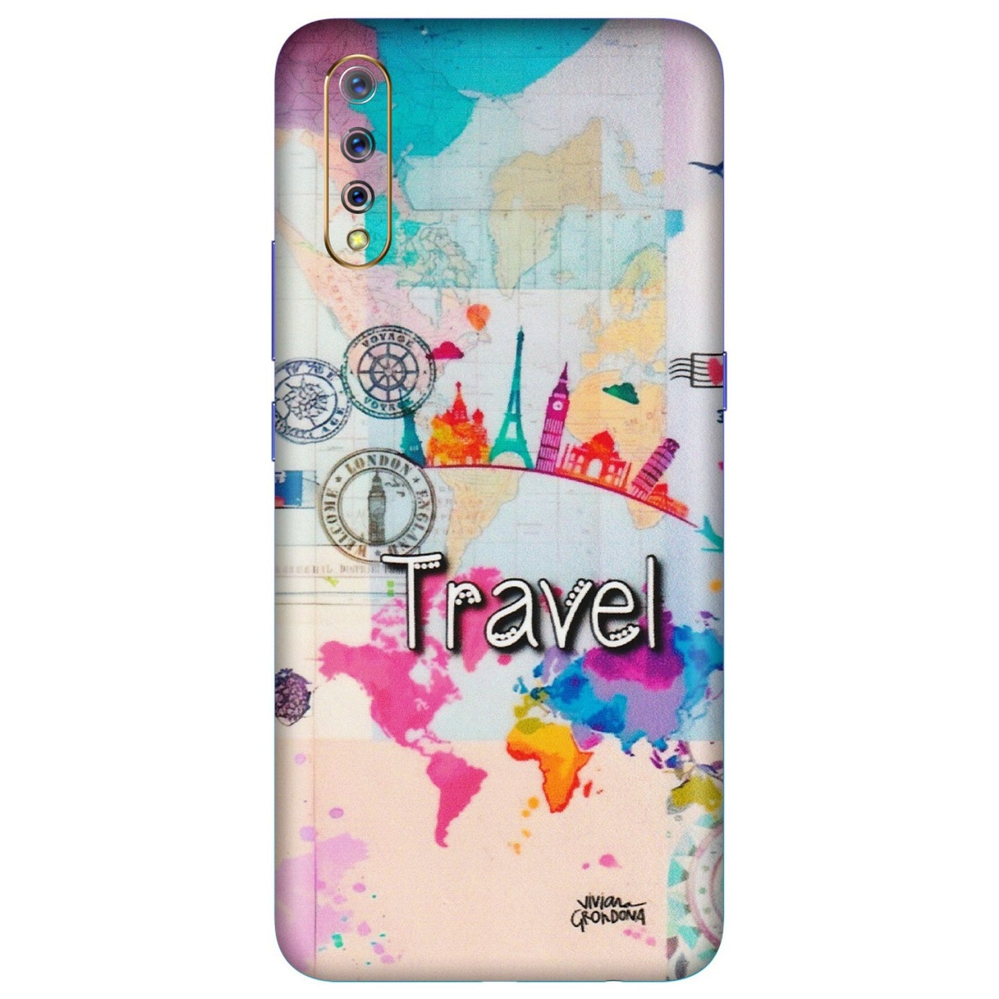 VIVO Z/V/X/T/U/S Series Phone Skins (All Models) - Travel The Wonders - Matte Finish (M-108) Vivo S1