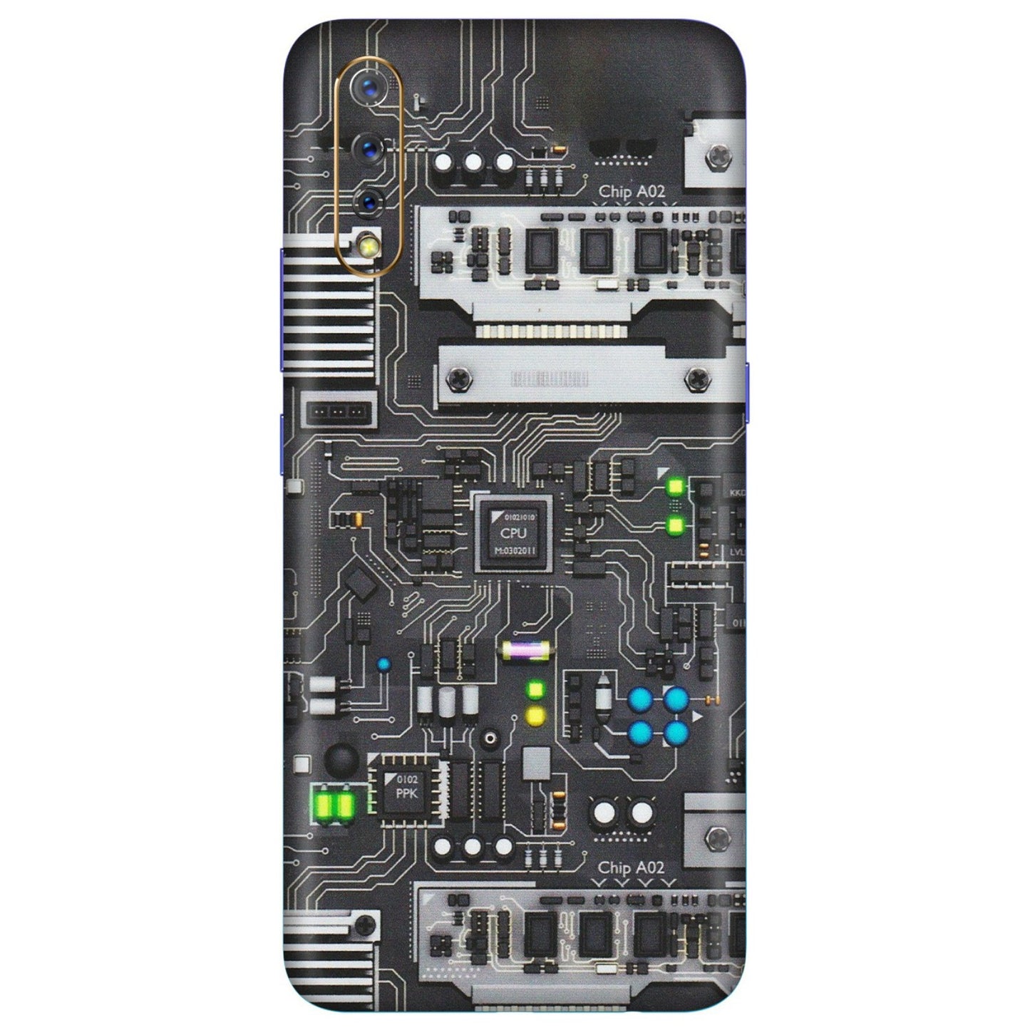 VIVO Z/V/X/T/U/S Series Phone Skins (All Models) - Motherboard Internals - Matte Finish (M-135) Vivo S1