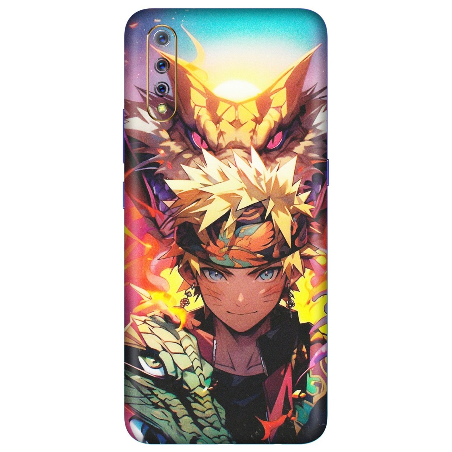 VIVO Z/V/X/T/U/S Series Phone Skins (All Models) - Angry Naruto Anime - Matte Finish (M-148) Vivo S1