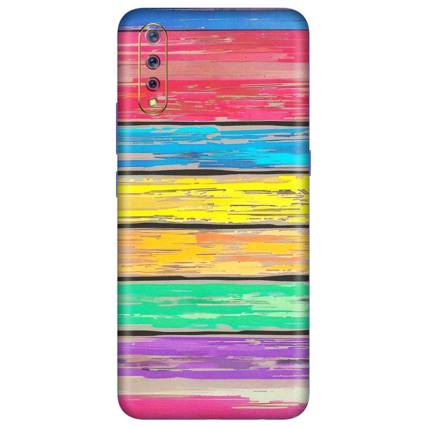 VIVO Z/V/X/T/U/S Series Phone Skins (All Models) - Multi Colour Wooden Wall - Matte Finish (M-96) Vivo S1