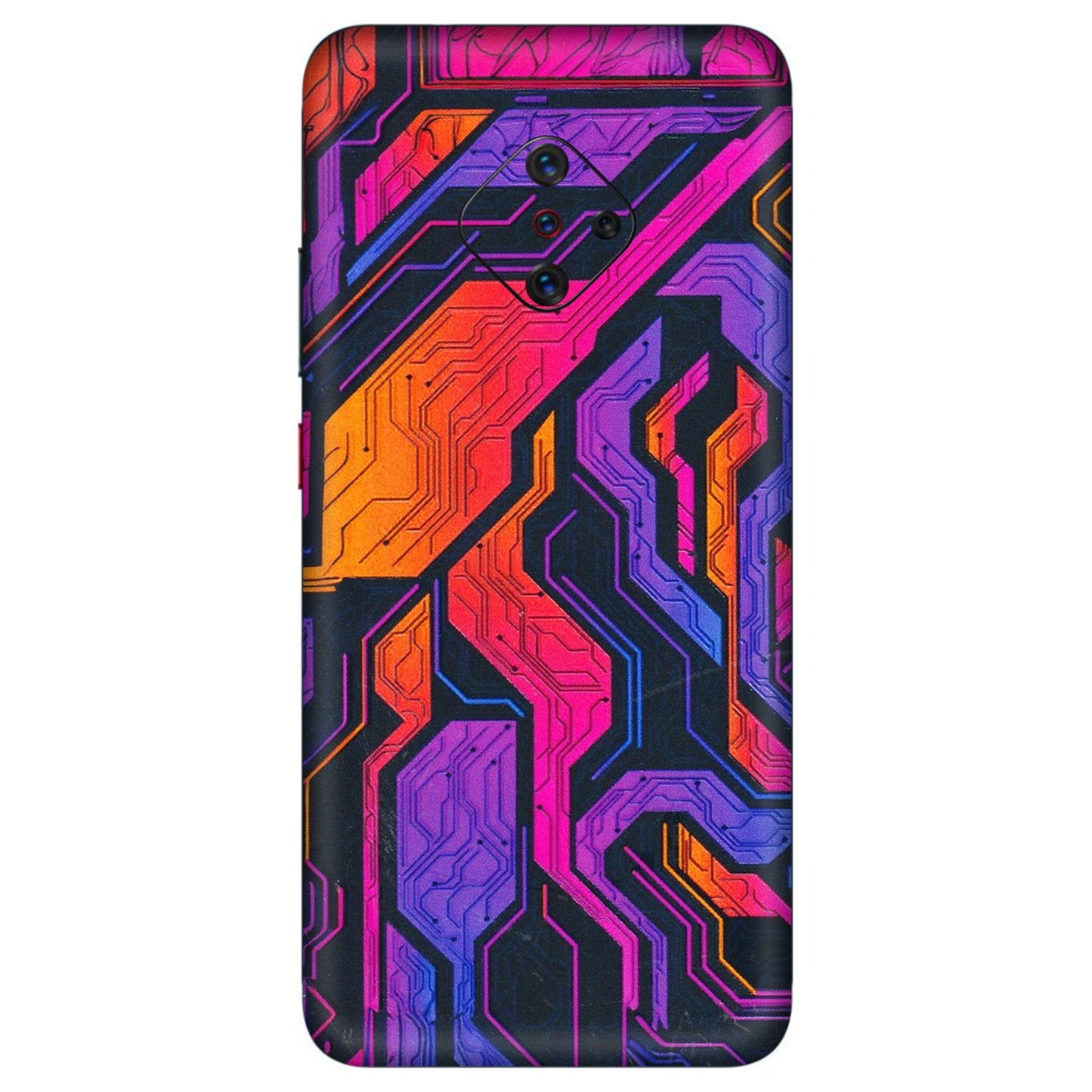 VIVO Z/V/X/T/U/S Series Phone Skins (All Models) - Tech Circuits Futuristic - 3D Embossed Finish (L-07) Vivo S1 Pro
