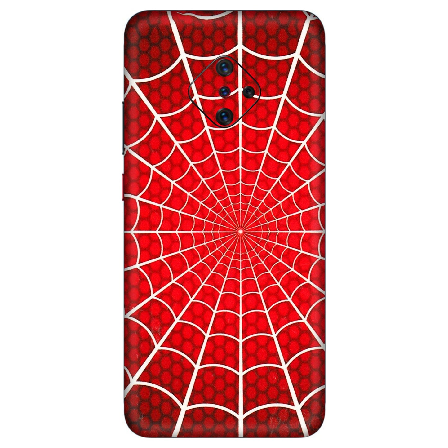VIVO Z/V/X/T/U/S Series Phone Skins (All Models) - Classic Spidey Web - 3D Embossed Finish (L-115) Vivo S1 Pro