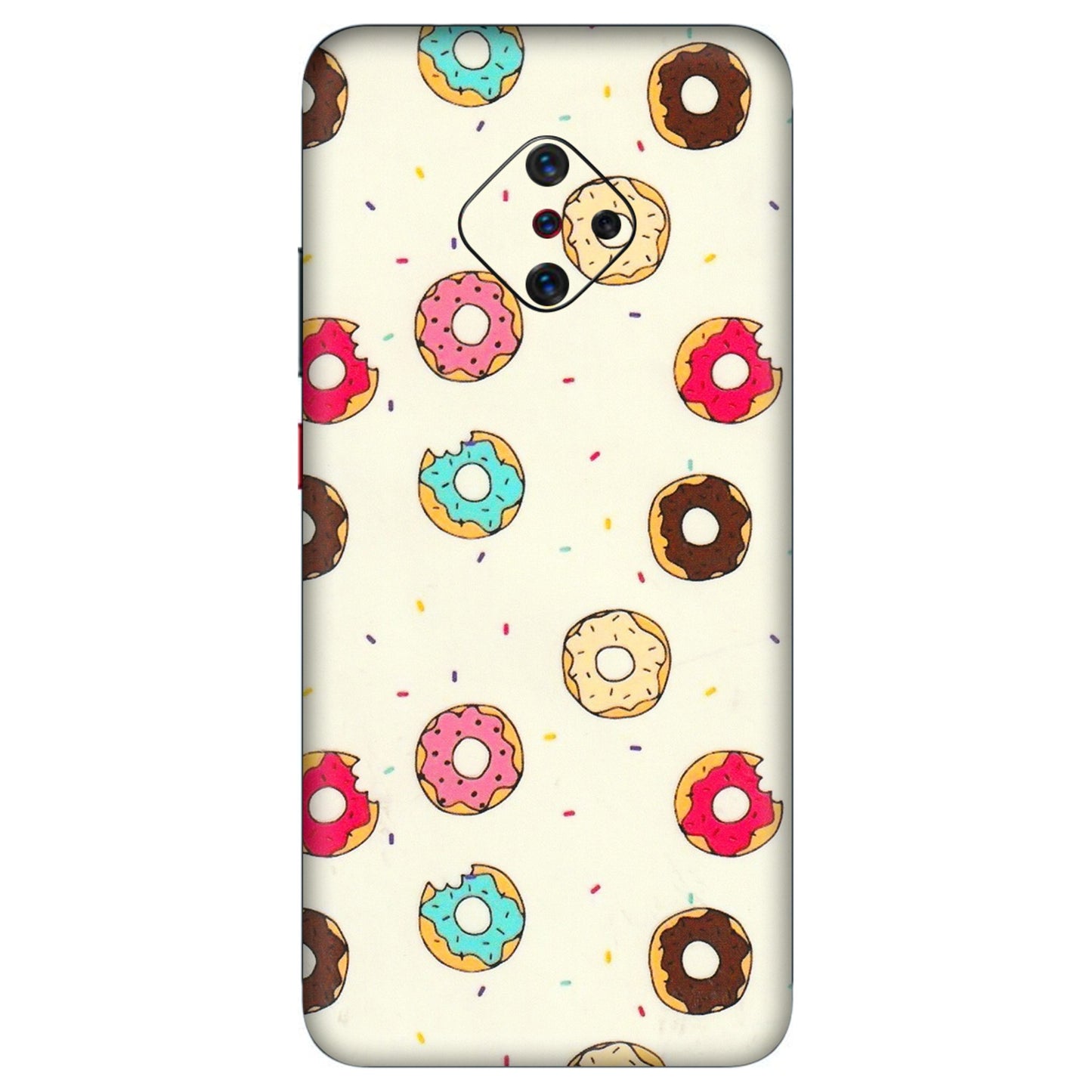 VIVO Z/V/X/T/U/S Series Phone Skins (All Models) - Mini Donuts Doodle Art - 3D Embossed Finish (L-122) Vivo S1 Pro